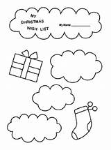 Coloring Christmas List Pages Template Printable Wish Choose Board sketch template