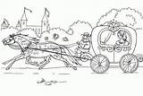Kutsche Ausmalbild Ausmalbilder Kinderbilder Prinzessin Pferd Einhorn sketch template