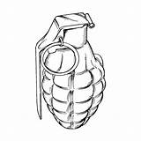 Grenade Tattoo Outline Brass Drawing Knuckle Tattoos Knuckles Drawings Stencil Choose Board sketch template