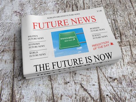 future newspaper business concept innovation  future   stock illustration