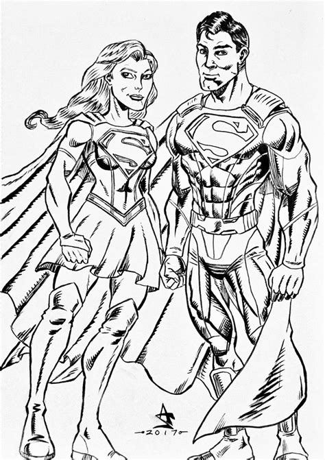 supergirlsuperman sketch cw costumes inks supergirl superman