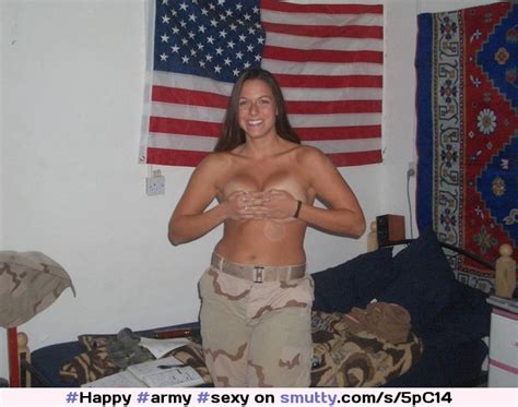 Army Sexy Soldier Topless Flag Cute Smile Deployed