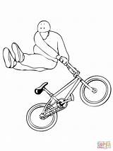 Bmx Whip Fahrrad Bicicletas Salto Trasero Malvorlagen Bicis Biker Montando Letscoloringpages sketch template