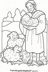 Shepherd Good Coloring Jesus Pages Bible Lord Sheep Lost Kids Lamb School Am Printable Shepherds Nativity Children Sunday God Christmas sketch template