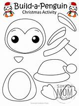 Craft Pinguin Mom Weihnachten Kindergarten Schneemann Création Simplemomproject Crafting Toddlers sketch template