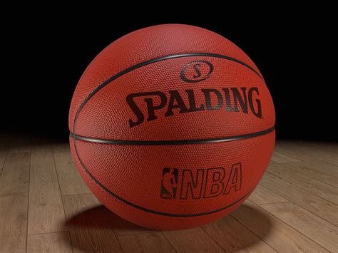 basketball spalding nba realistic game ball  model obj cgtradercom