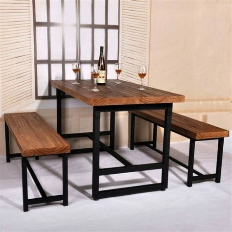 jual meja kursi makan minimalis besi kombinasi kayu kualitas terbaik