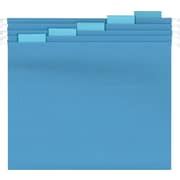 staples colored hanging file folders  tab letter blue box