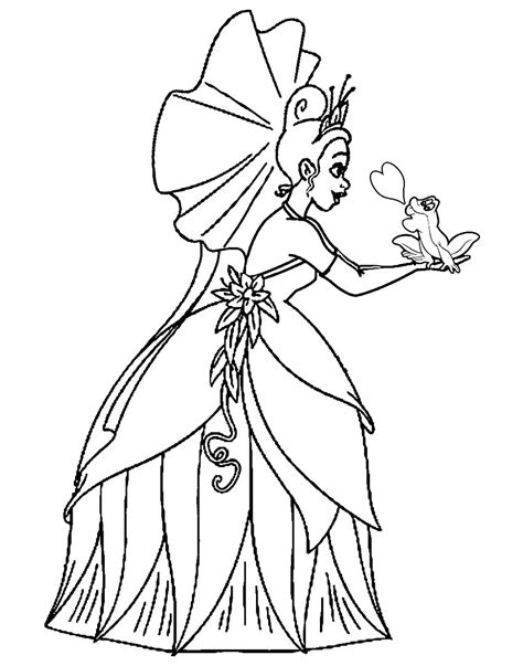 printable tiana coloring pages