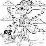 Pirate Parrot Coloring Pages Surfnetkids Kids Summer Choose Board sketch template