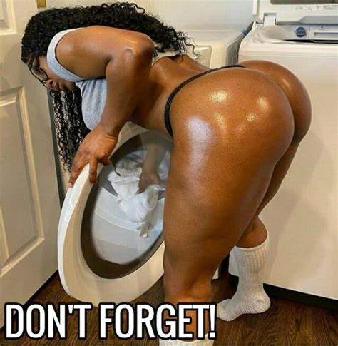 who is this big assed ebony girl doing laundry snow