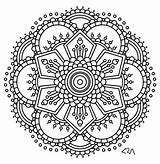 Mandala Pages Coloring Intricate Henna Easy Getcolorings Getdrawings Color sketch template