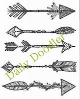 Arrows Zentangle Aztec sketch template