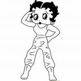 Betty Boop Coloring Pages Someone Looking Boo Kids Coloringpages101 Cartoon sketch template