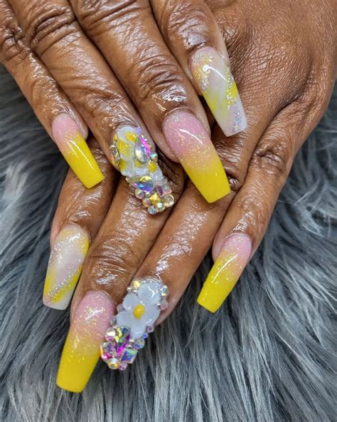 yellow nails  dark skin    adore naildesigncode