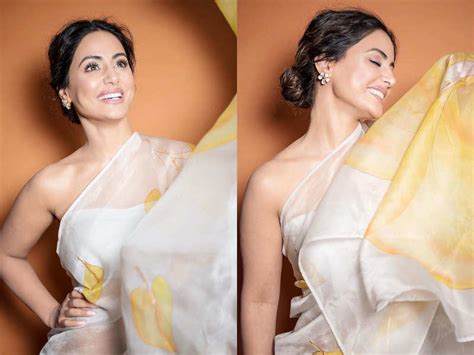 Bigg Boss 11 S Hina Khan Is Beauty Personified In This Silk Organza