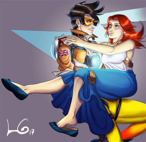 tracer and emily overwatch by lobismina on deviantart