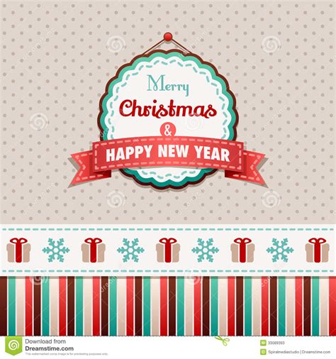 merry christmas and happy new year stock vector