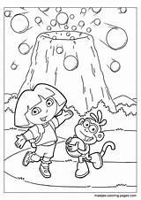 Coloring Dora Pages Explorer Browser Window Print sketch template