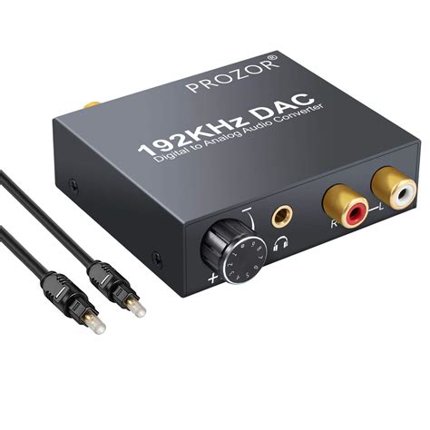 prozor khz digital  analog audio converter upgrade volume adjustable optical  rca