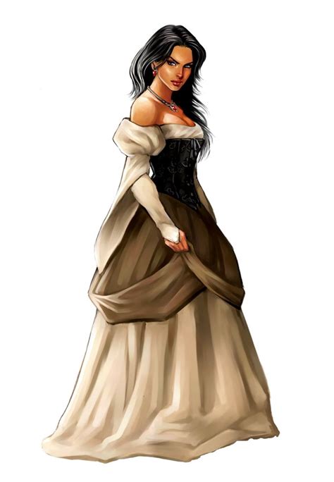 female noble raven haired aristocrat pathfinder pfrpg dnd dandd d20 fantasy arte del