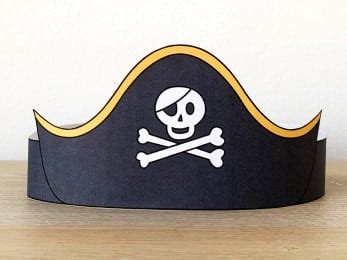 pirate paper hat template printable easy kids crafts happy paper time