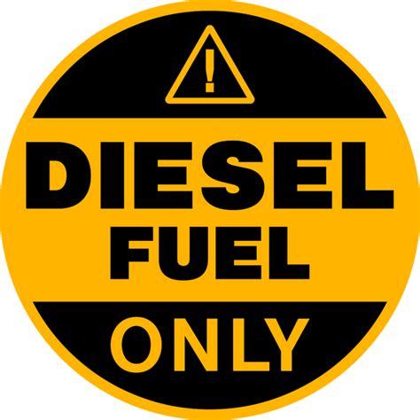 fuel diesel western safety sign
