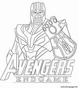 Thanos Endgame Outline Colorir Printable Marvel Sympathique sketch template