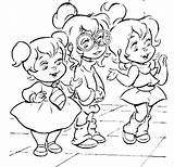 Chipettes Pages Coloring Getcolorings sketch template