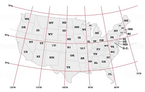 administrative map united states  latitude  longitude
