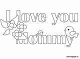Coloring Mommy Mom Pages Mother Valentines Mothers Heart Colouring Printable Colour Valentine Sheets Kids Printables Flowers Flower Coloringpage Eu Parents sketch template