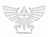 Zelda Triforce Freestencilgallery Demonic Eagle Coloriage Ausmalen Breath Tatouage Ausmalbilder Pumpkinstencils Desde Videogames sketch template