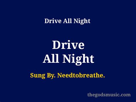 drive  night lyrics christian song chords  lyrics