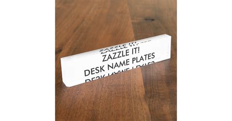 custom personalized desk  plate blank template zazzle