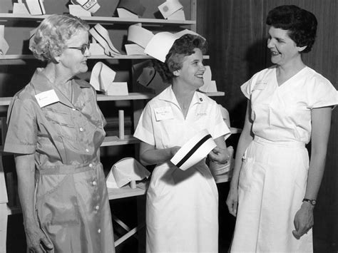 nurses cap display circa 1960 black white 1950s photograph by mark goebel