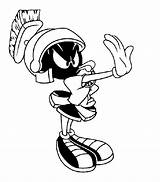 Martian Marvin Looney Tunes Coloringhome sketch template