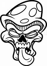 Drawings Skull Trippy Easy Drawing Mushroom Coloring Dope Pages Graffiti Tattoo Wonderland Alice Cool Draw Simple Pencil Skulls Skeleton Google sketch template