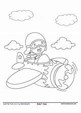 Aeroplane Kidzezone Scotsman sketch template