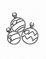 Coloring Pages Balls Christmas sketch template