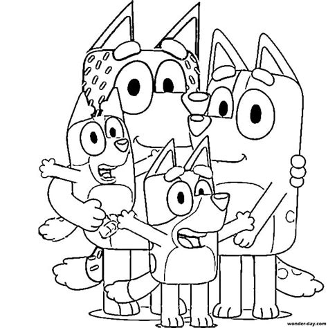 incredible bluey colouring pages ideas