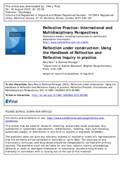 reflection  construction   handbook  reflection