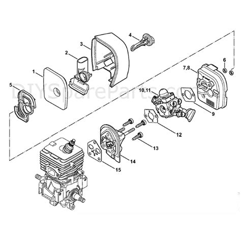 stihl bg     blower bgc ed parts diagram air filter