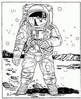 Coloring Astronaut Space Pages Colouring Outer Color Printable Print Astronauts Kids Sheets Adults Girl Astronomie Moon Printablecolouringpages Planet Adult A4 sketch template