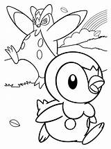 Coloring Pages Pokemon Piplup Empoleon Grotle Kleurplaten Prinplup Color Printable Print Book Getcolorings Cartoon Template Comments Cherrim Diamond sketch template