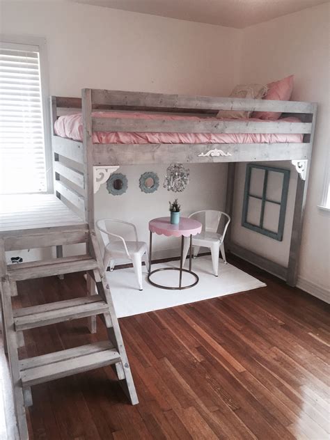 ana white loft bed     daughters room white loft bed kids