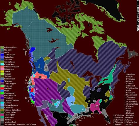 map indigenous languages  north america america map american