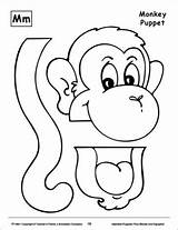 Bag Paper Monkey Puppets Puppet Letter Printables Template Animal Templates Alphabet Crafts Printable Scholastic Craft Room Coloring Zoo Patterns Kids sketch template
