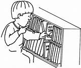 Book Put Coloring Bookshelf Shelf Drawing Pages Kid Getdrawings Color Place Getcolorings sketch template