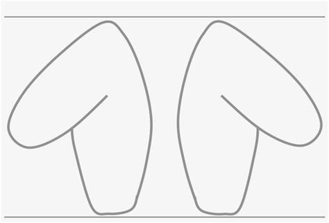 drawn rabbit bunny ear floppy dog ears template  transparent