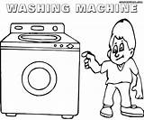 Coloring Washer Pages Washing Machine sketch template